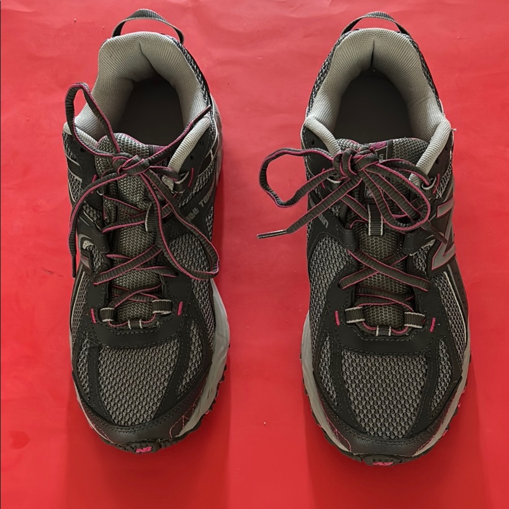 New Balance Gray and Pink Athletic Sneakers